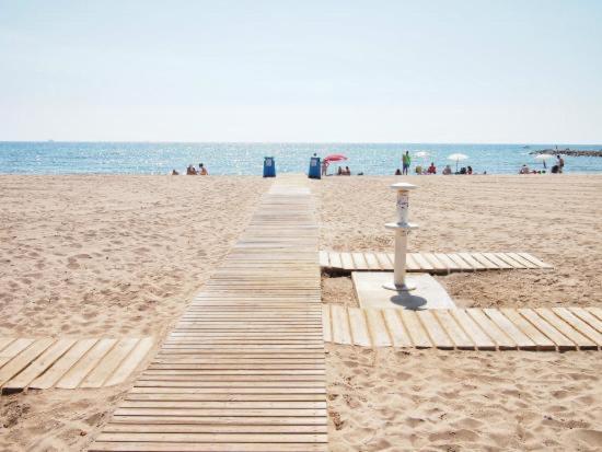 Apto Con Piscina En La Playa Cerca De Vlc Con Ac Puçol Exterior foto